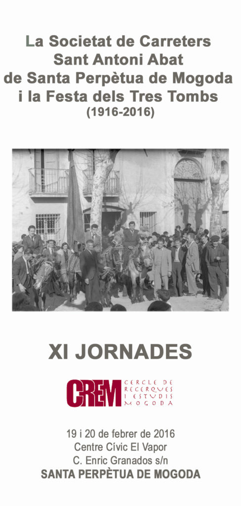 Díptic de les XI JORNADES del CREM